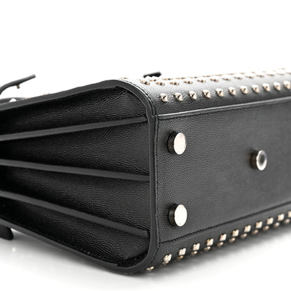 Saint Laurent Calfskin Studded Nano Sac De Jour Black 8 of 9