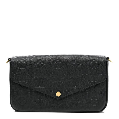 Louis Vuitton Empreinte Pochette Felicie Chain Wallet Black 1 of 8