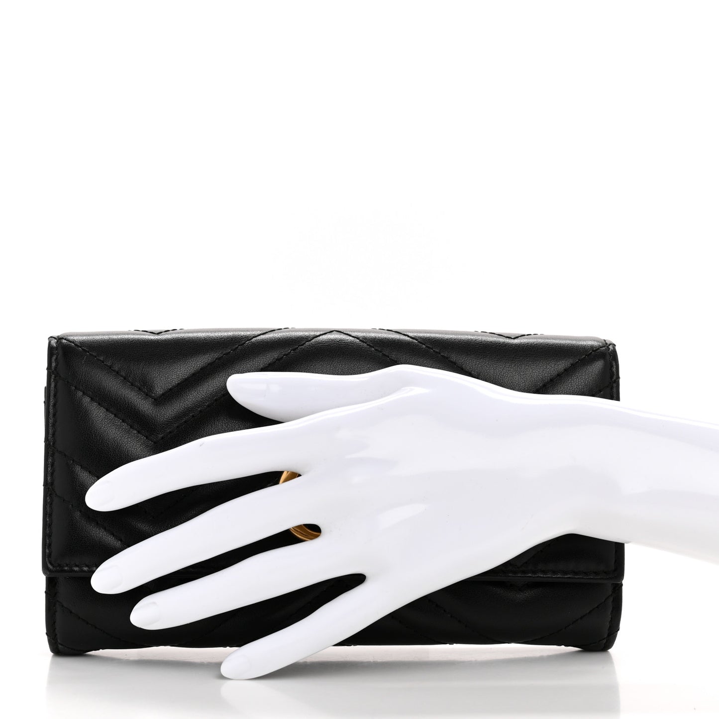 Calfskin Matelasse GG Marmont Continental Wallet Black
