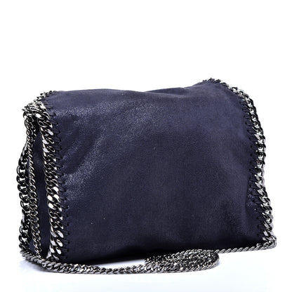 Stella McCartney Shaggy Deer Mini Falabella Fold Over Tote Navy 3 of 10