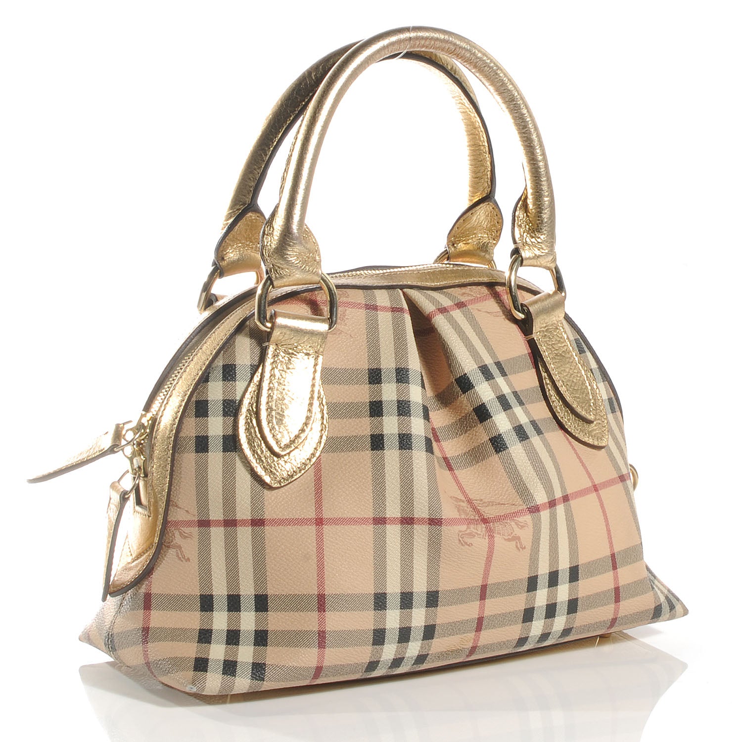 Burberry Haymarket Check Small Bowler Gold 3 of 8