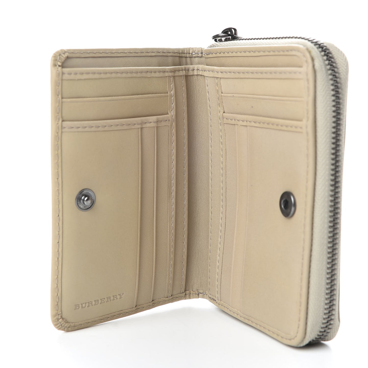 Smoked Check Compact Wallet Trench