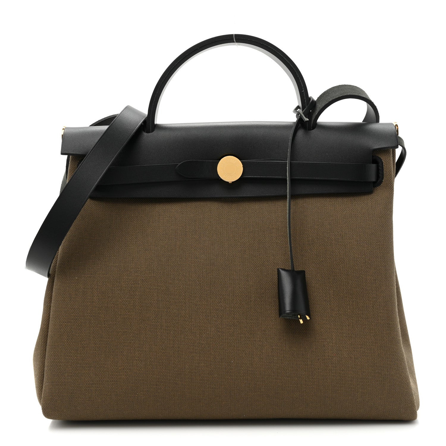 Hermes Toile Militaire Vache Hunter Herbag Zip 31 PM Toundra Black 3 of 11