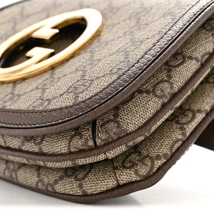 Gucci GG Supreme Monogram Textured Dollar Calfskin Blondie Belt Bag 75 30 Beige Ebony New Acero 10 of 11