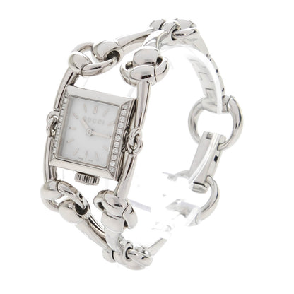 Gucci Stainless Steel Diamond Bezel Mother of Pearl 20mm Signoria Quartz Watch 3 of 9