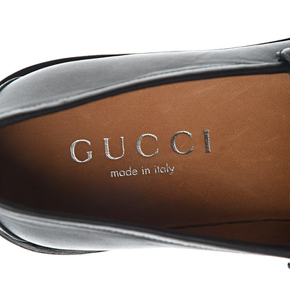 Gucci Laredo Calfskin Mens Horsebit Loafers 8.5 Black 5 of 9