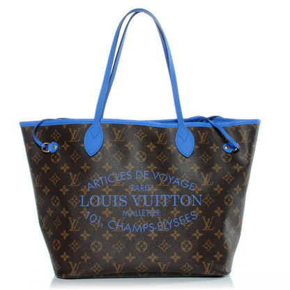 Louis Vuitton Monogram Articles de Voyage Ikat Neverfull MM Grand Blue 1 of 7