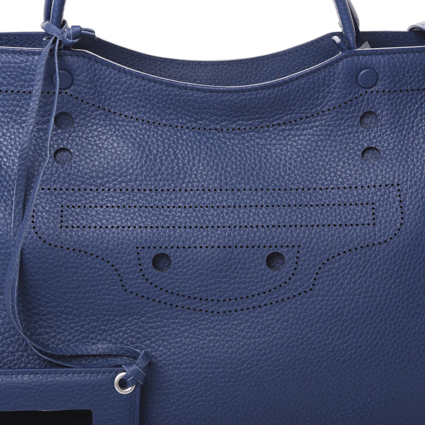 Veau Grana Perforated Blackout Hardware City Bleu Tanzanite