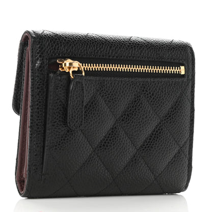 Chanel Caviar Quilted Compact Flap Wallet Black 3 of 9