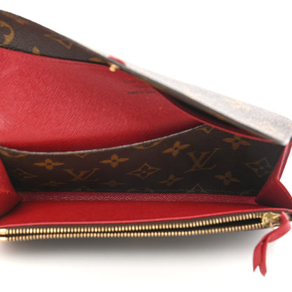 Louis Vuitton Monogram Emilie Wallet Red 5 of 12