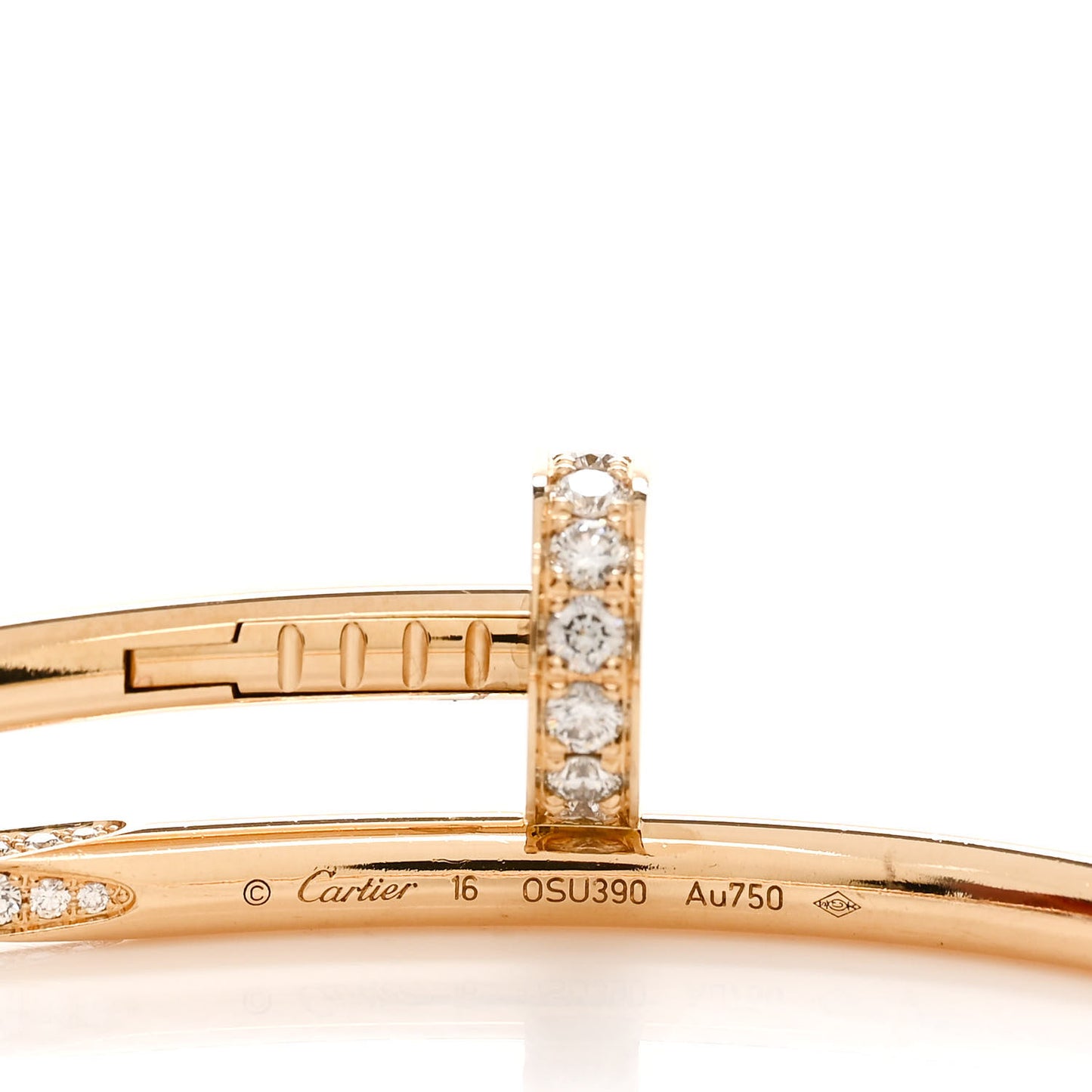 18K Yellow Gold Diamond Juste Un Clou Bracelet 16