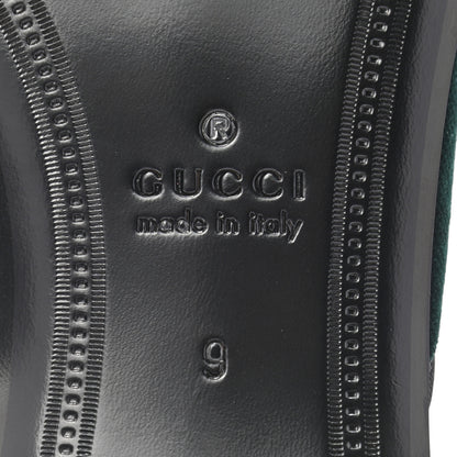 Gucci Velvet Mens Mules 9 Verde Black 6 of 7
