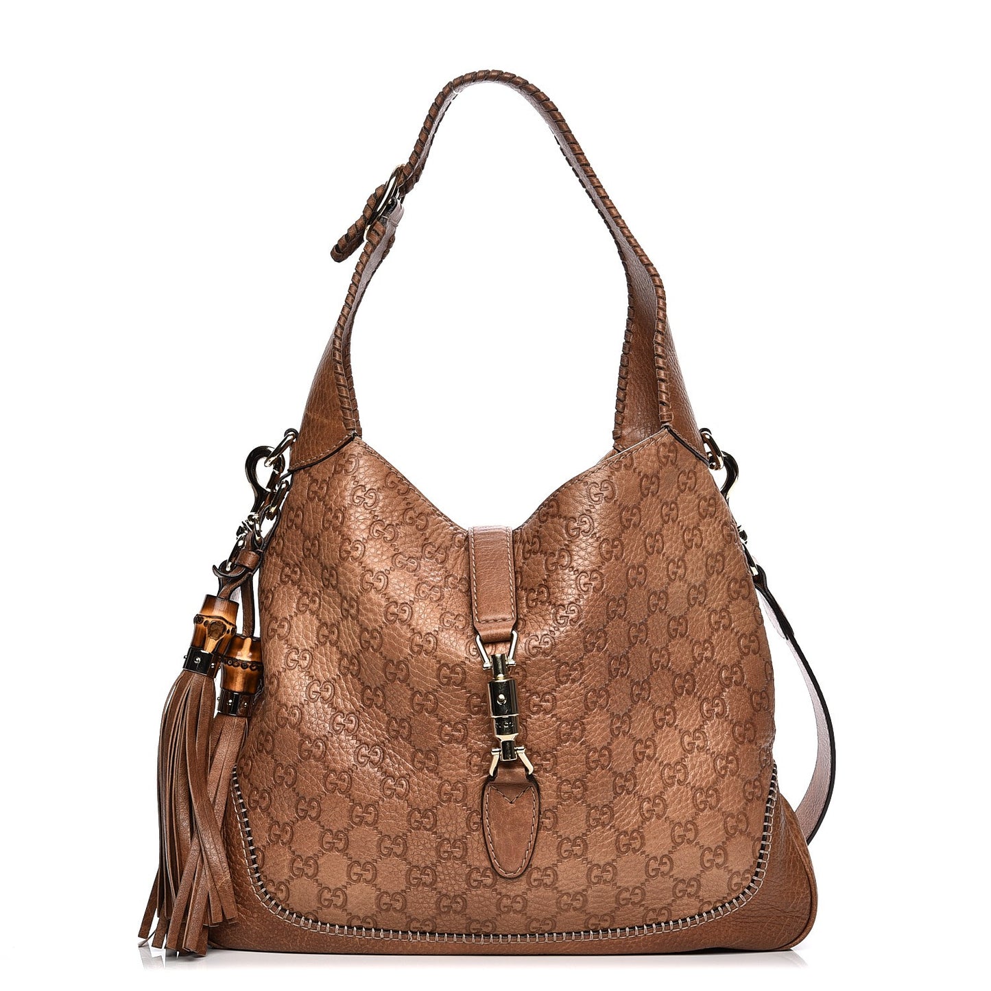 Guccissima Old Libeccio Medium New Jackie Hobo Old Naturale