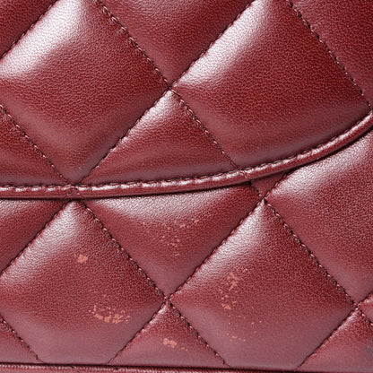 Chanel Lambskin Quilted Jumbo Double Flap Burgundy 11 of 16