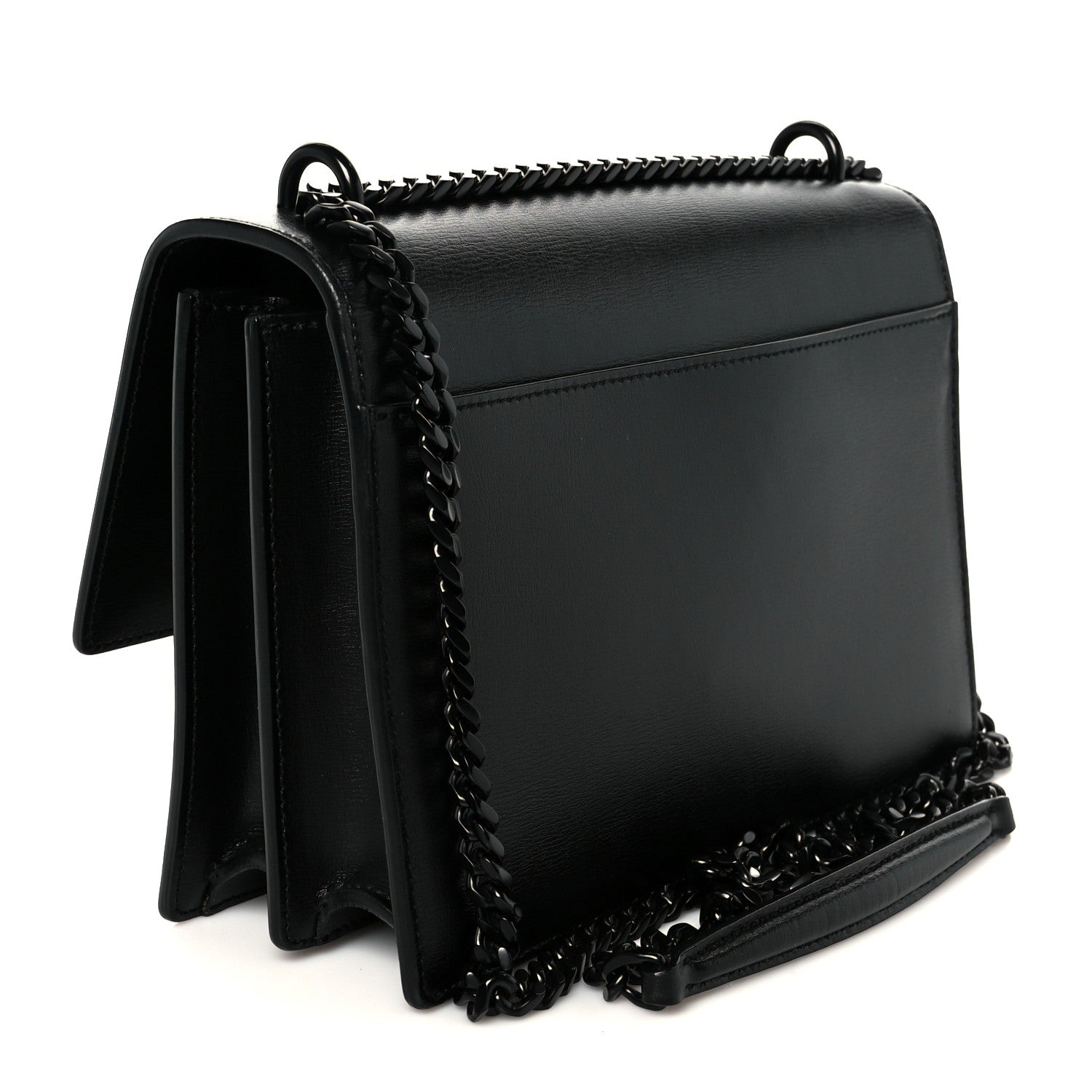 Saint Laurent Calfskin Medium Monogram Monochrome Sunset Black 3 of 11