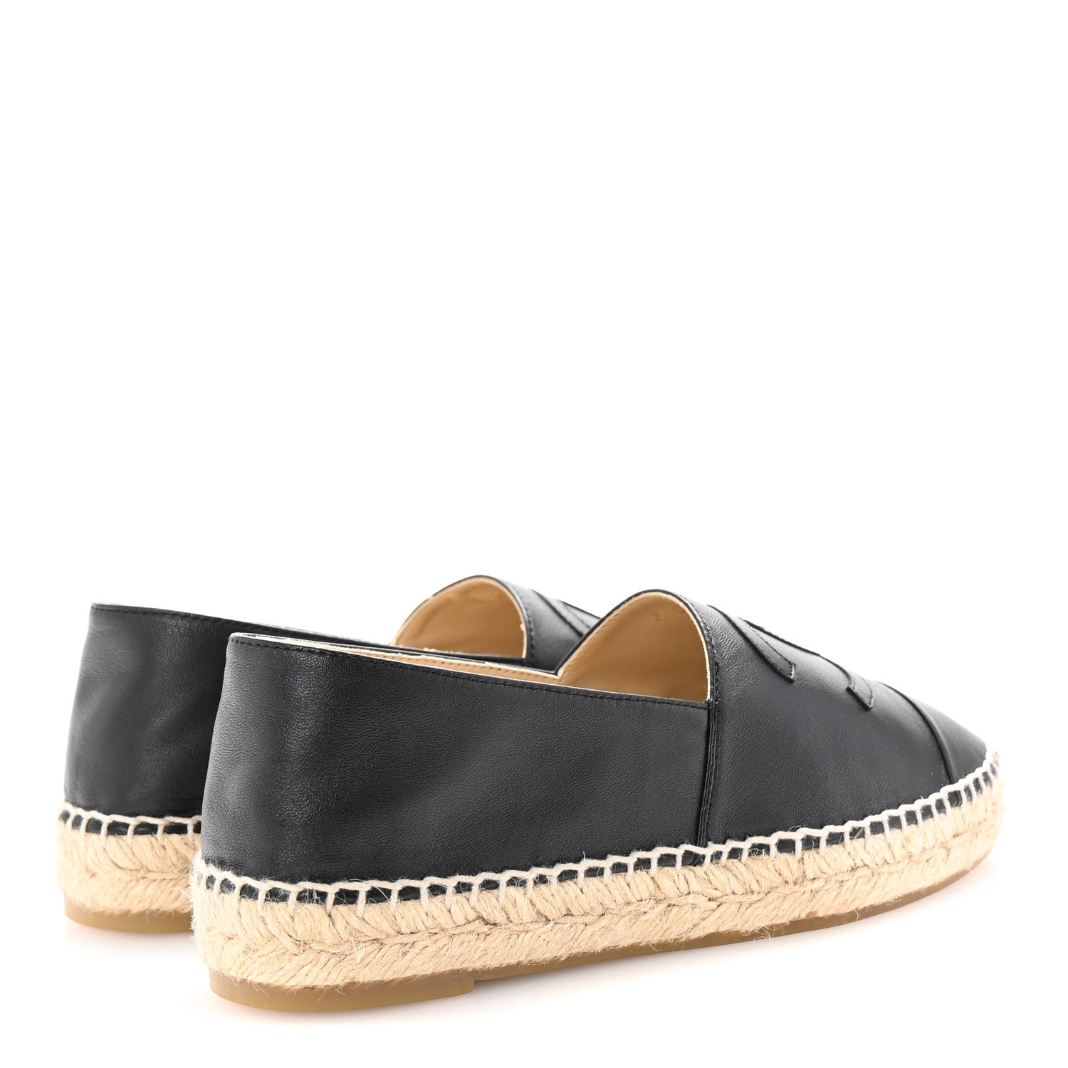 Chanel Lambskin CC Espadrilles 38 Black 5 of 9