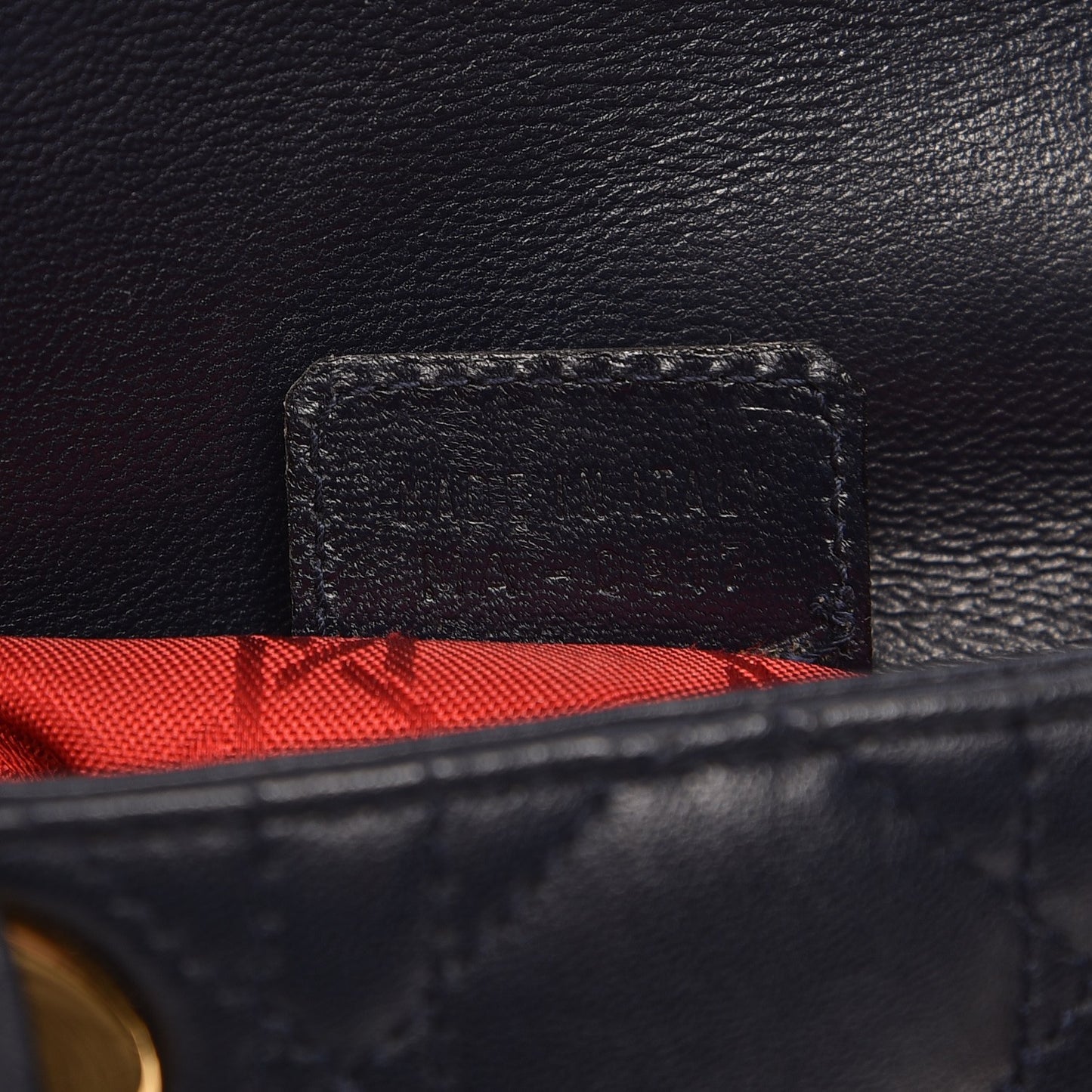Vintage Lambskin Cannage Mini Lady Dior Navy Blue