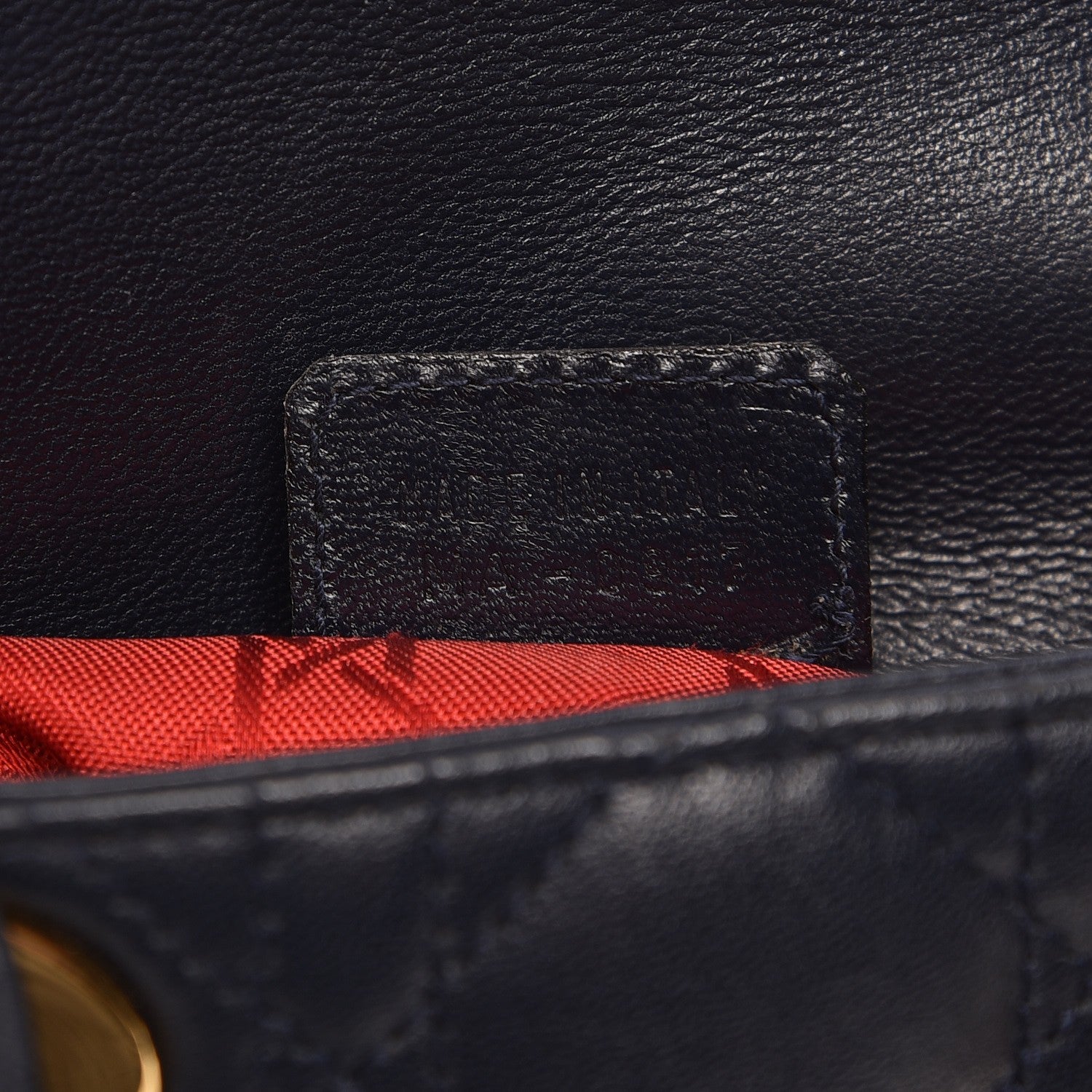 Christian Dior Vintage Lambskin Cannage Mini Lady Dior Navy Blue 7 of 7
