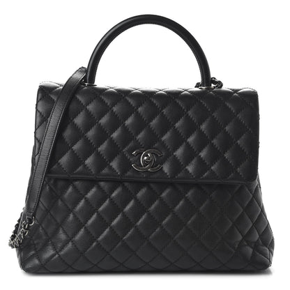 Chanel Caviar Quilted Large Coco Handle Flap Black 1 of 10