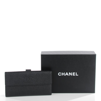 Chanel Caviar CC Long Flap Wallet Black 9 of 9