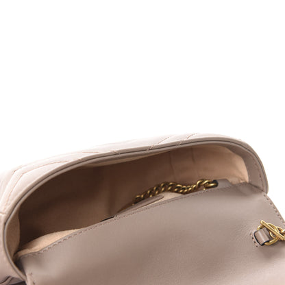 Gucci Calfskin Matelasse Super Mini GG Marmont Shoulder Bag Porcelain Rose 5 of 10