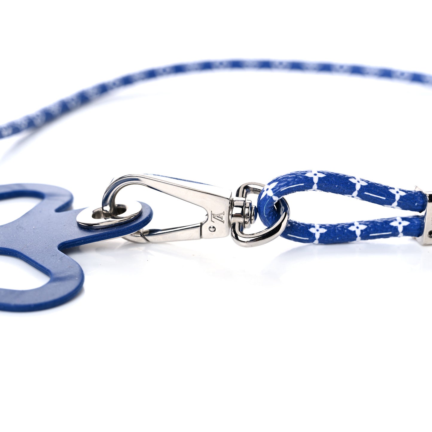 Monogram Silicone Louise Phone Holder Blue