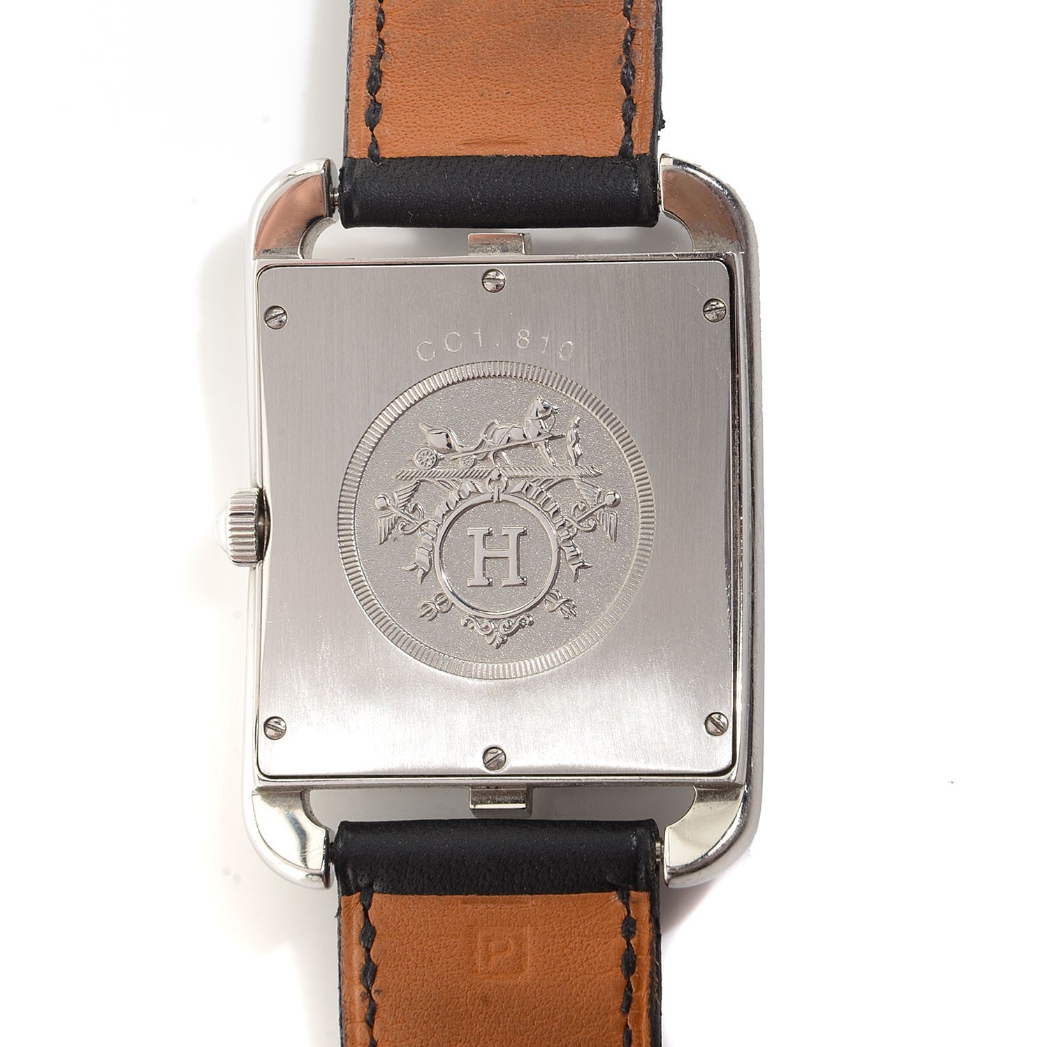 Hermes Stainless Steel Barenia 29mm Cape Cod Double Tour Quartz Watch Noir 3 of 7