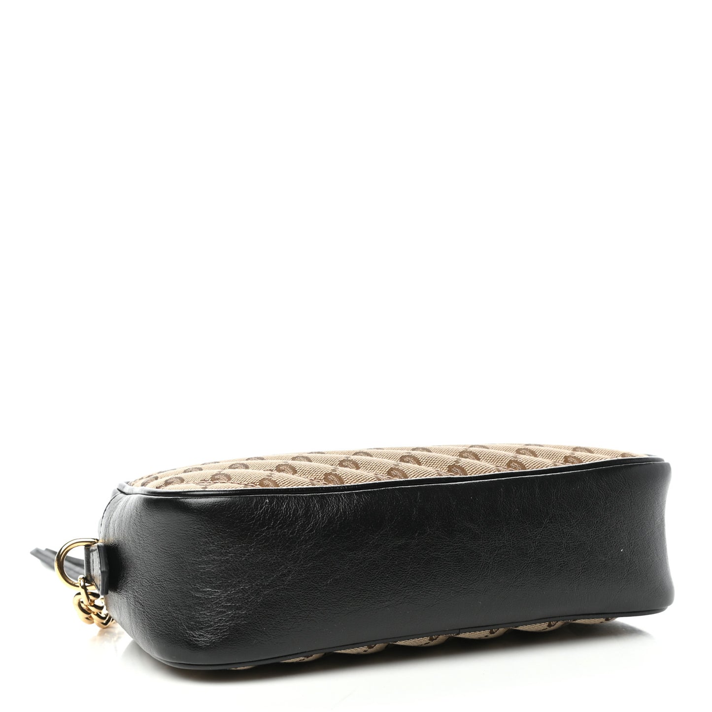 Monogram Matelasse Diagonal Small GG Marmont Chain Shoulder Bag Beige Black