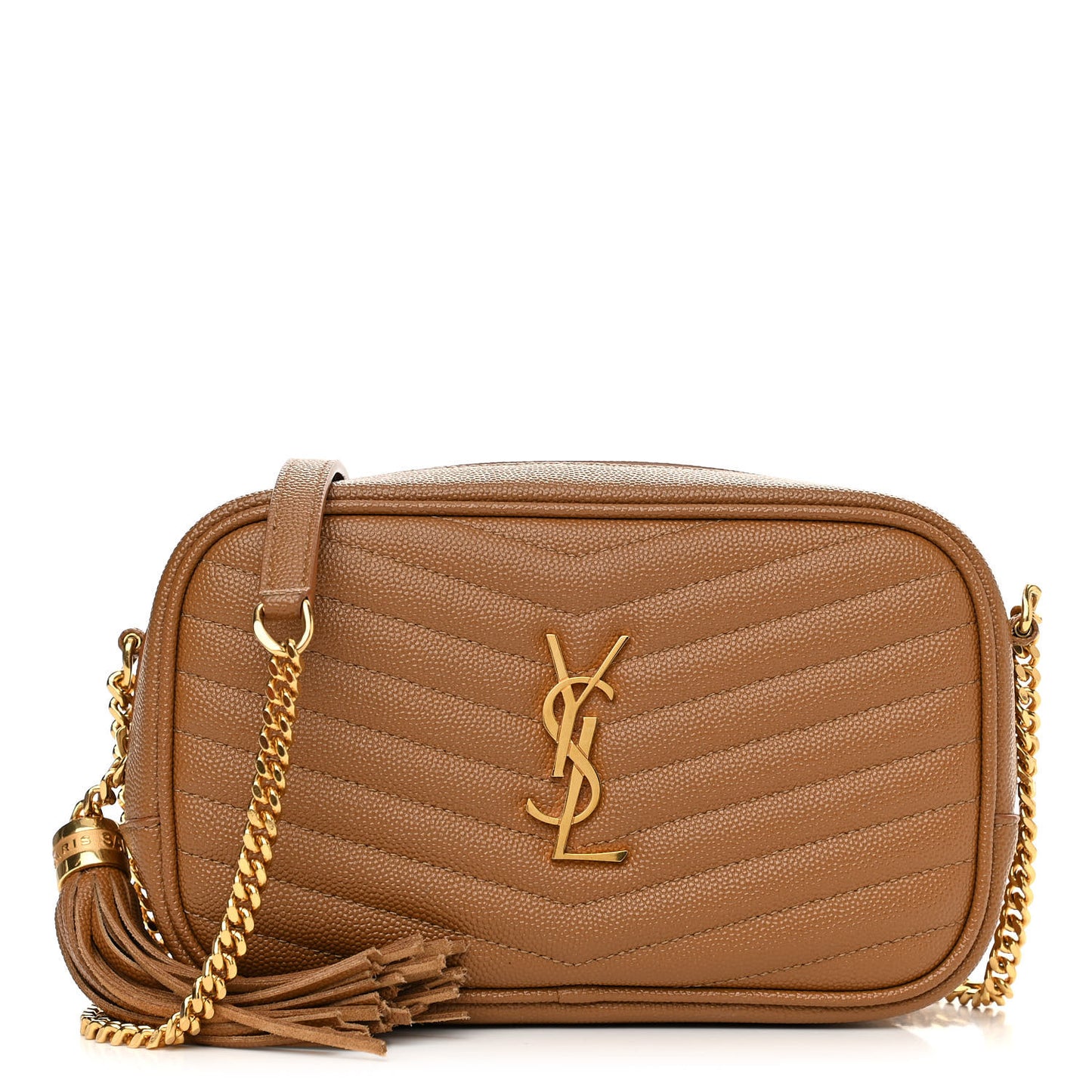 Grain De Poudre Matelasse Monogram Mini Lou Camera Bag Dark Natural