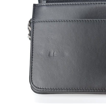 Chanel Caviar Chevron Quilted Boy Wallet On Chain WOC Black 12 of 13