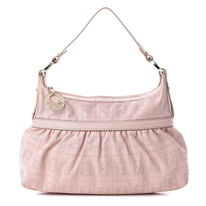 Fendi Calfskin Perforated Chef Hobo Pink 1 of 12