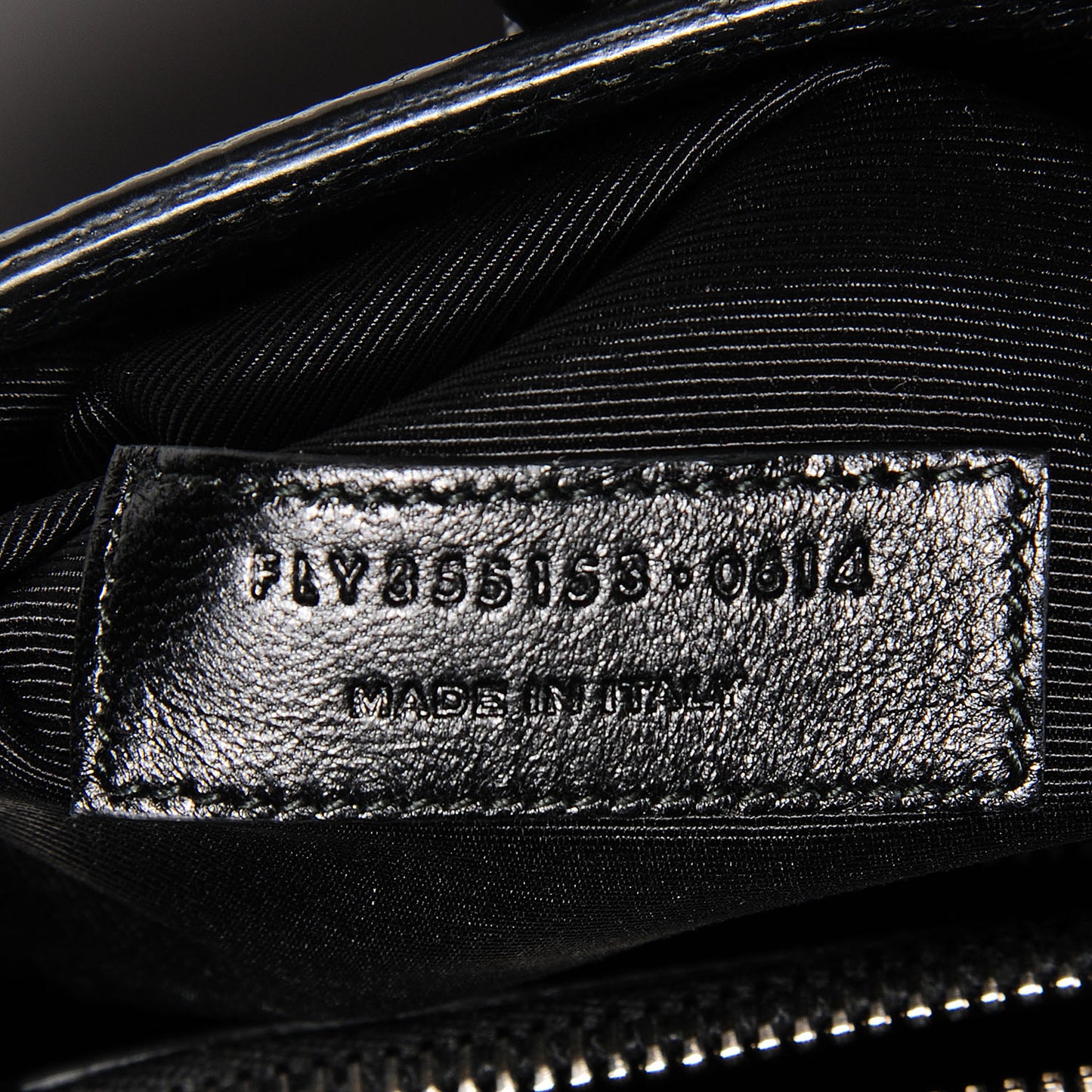 Grained Calfskin Small Sac De Jour Black