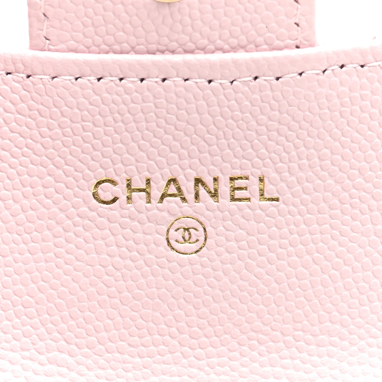 Caviar Quilted Flap Card Holder Wallet Light Pink