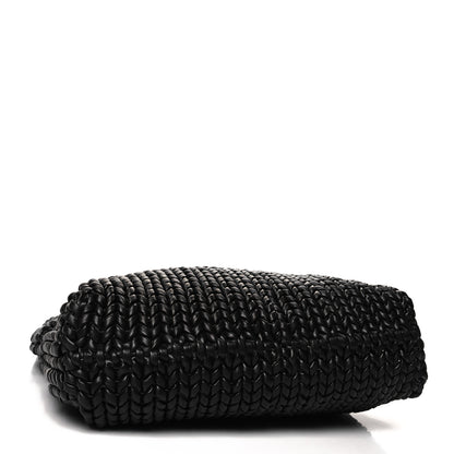Balenciaga Woven Calfskin Metro Medium Tote Black 4 of 12