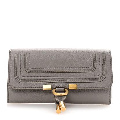 Chloe Calfskin Marcie Long Wallet Cashmere Grey 1 of 7