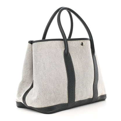 Hermes Toile Buffle Skipper Garden Party 36 MM Tote Black 3 of 15