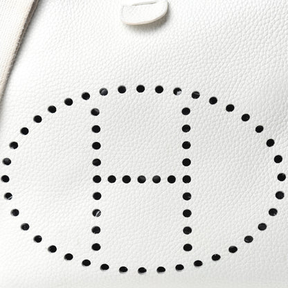 Hermes Taurillon Clemence Evelyne III GM White 11 of 11