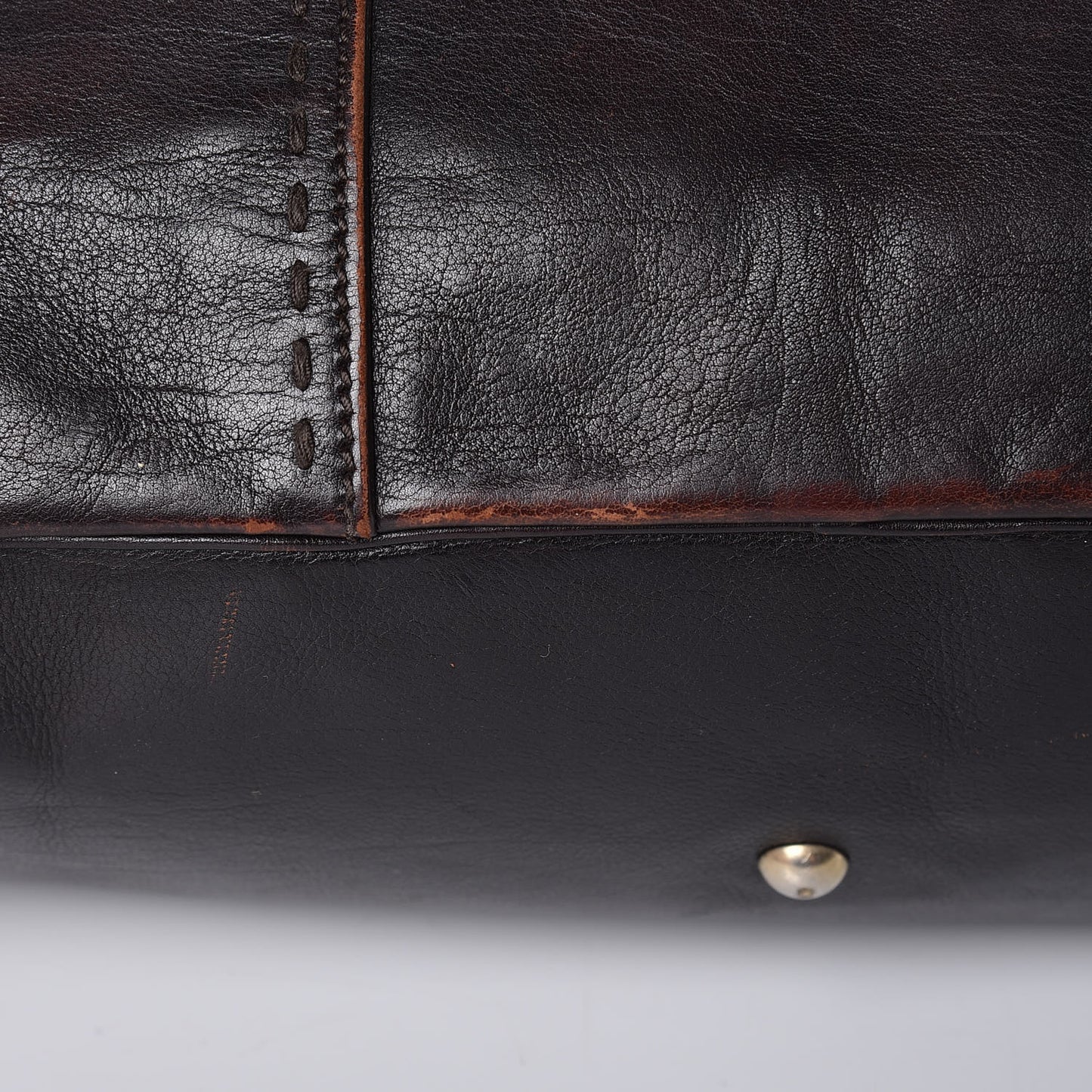 Calfskin Large Muse Dark Brown