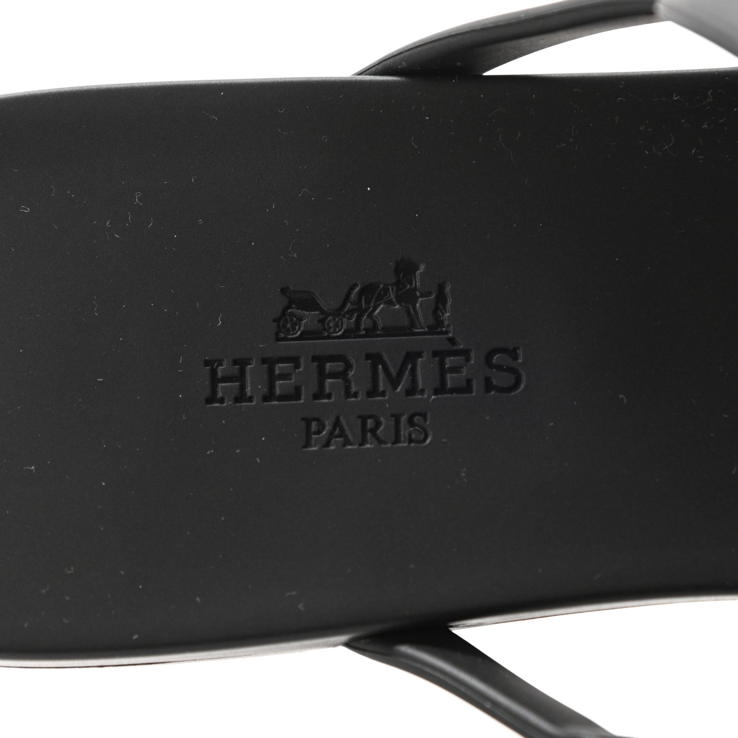 Hermes Rubber Womens Egerie Sandals 38 Black 7 of 7