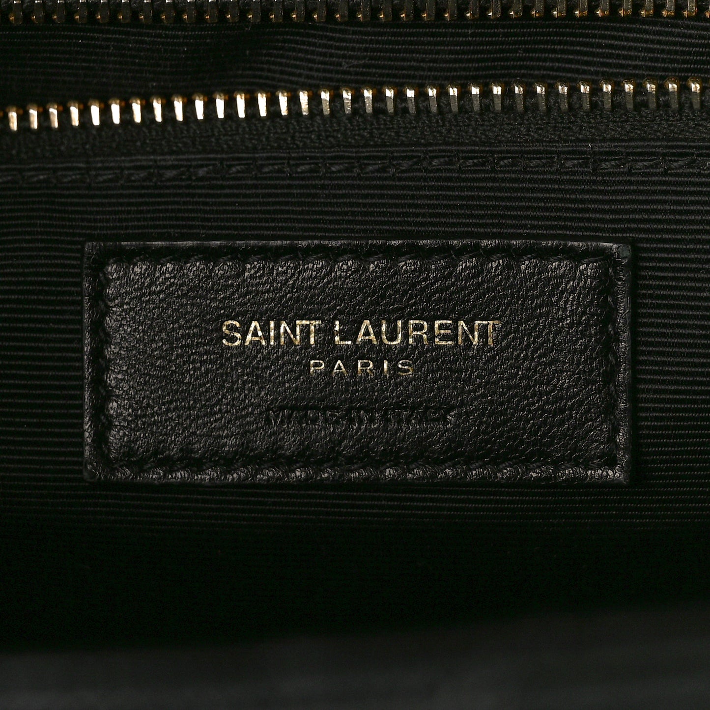 Grain De Poudre Matelasse Chevron Large Monogram Satchel Black