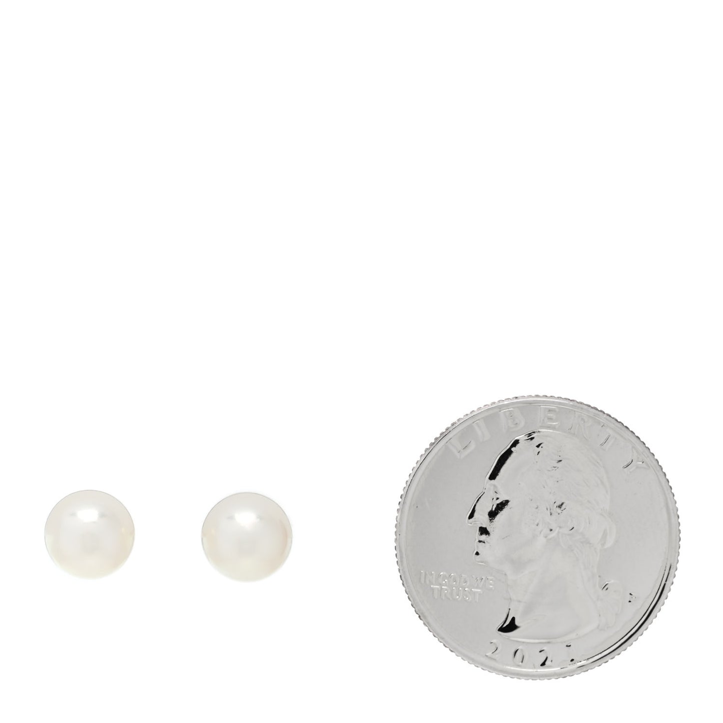 Sterling Silver Freshwater Cultured Pearl 7.5-8mm Ziegfeld Earrings