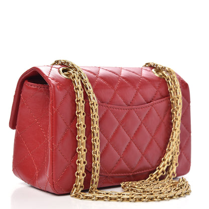 Chanel Aged Calfskin Quilted 2.55 Reissue Mini Flap Red 3 of 10