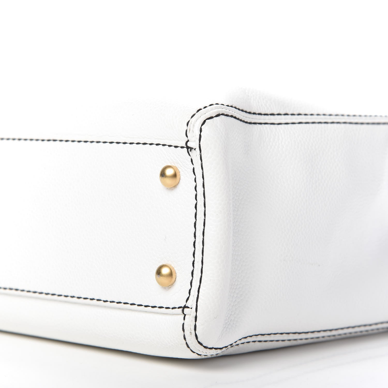 Chanel Caviar Bekko Chain Tote White 7 of 14