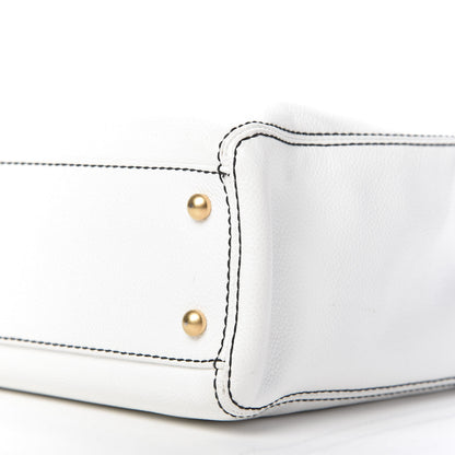 Chanel Caviar Bekko Chain Tote White 7 of 14