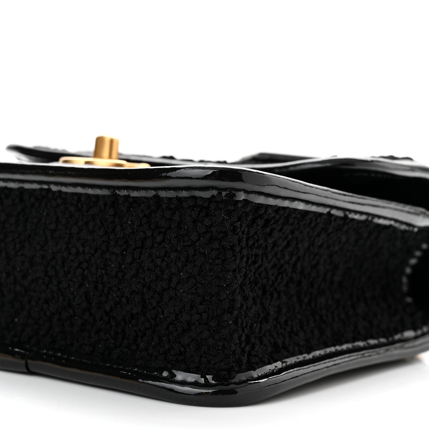 Chanel Tweed Patent School Memory Mini Top Handle Flap Black 10 of 11