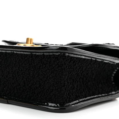 Chanel Tweed Patent School Memory Mini Top Handle Flap Black 10 of 11