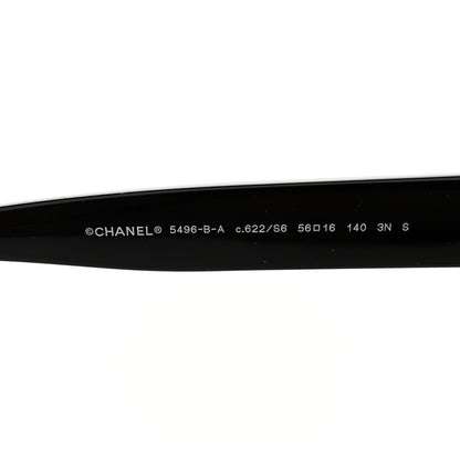 Chanel Acetate Crystal CC Rectangle Sunglasses 5496-B Black 5 of 7