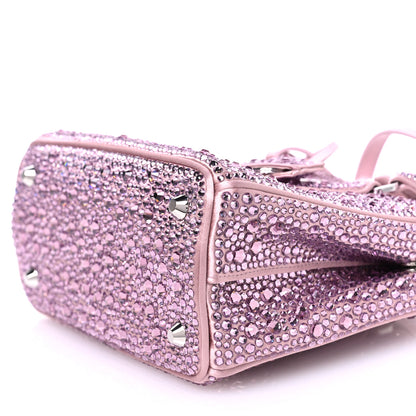 Prada Satin Crystal Mini Galleria Double Zip Tote Alabastro 10 of 11
