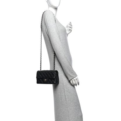 Chanel Lambskin Quilted Mini Rectangular Flap Black 2 of 11