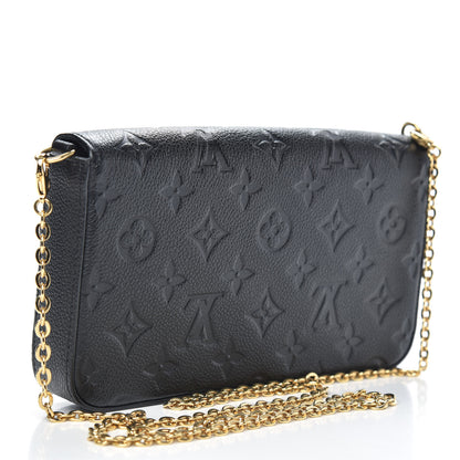 Louis Vuitton Empreinte Pochette Felicie Chain Wallet Black 3 of 11